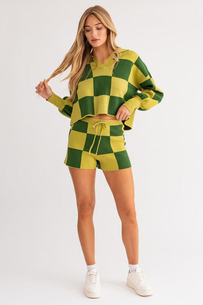 CHECKERED SWEATER PULLOVER