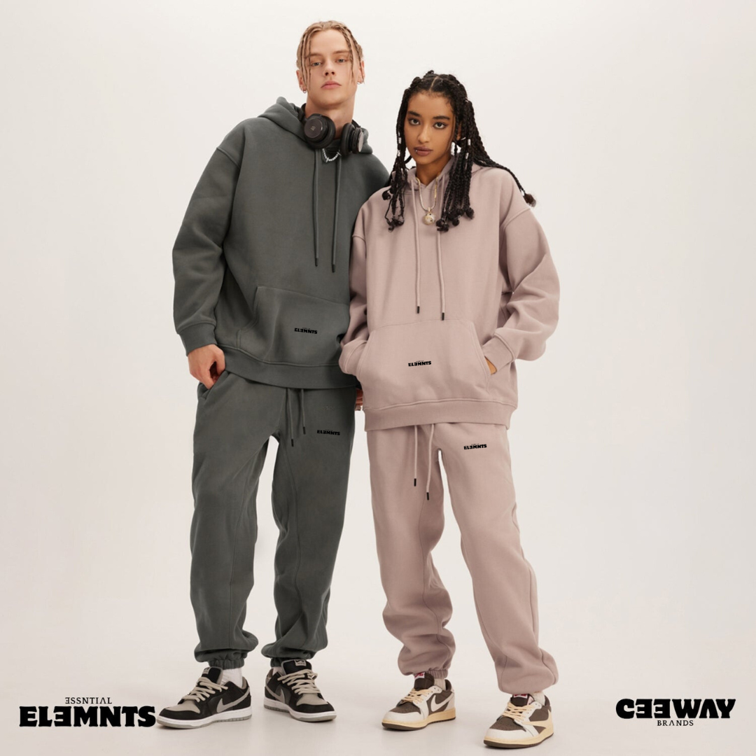 ESSNTIAL ELEMNTS Unisex 345G Fleece Loose Joggers