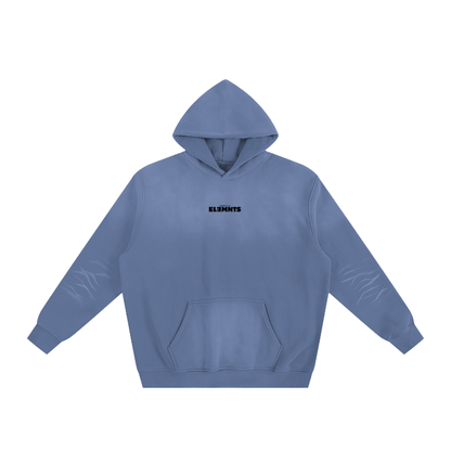 ESSNTIAL ELEMNTS Unisex 375G Faded Wash Fleece Hoodie