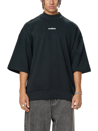 ESSNTIAL ELEMNTS Unisex 305G HW OS Mock Neck Tee
