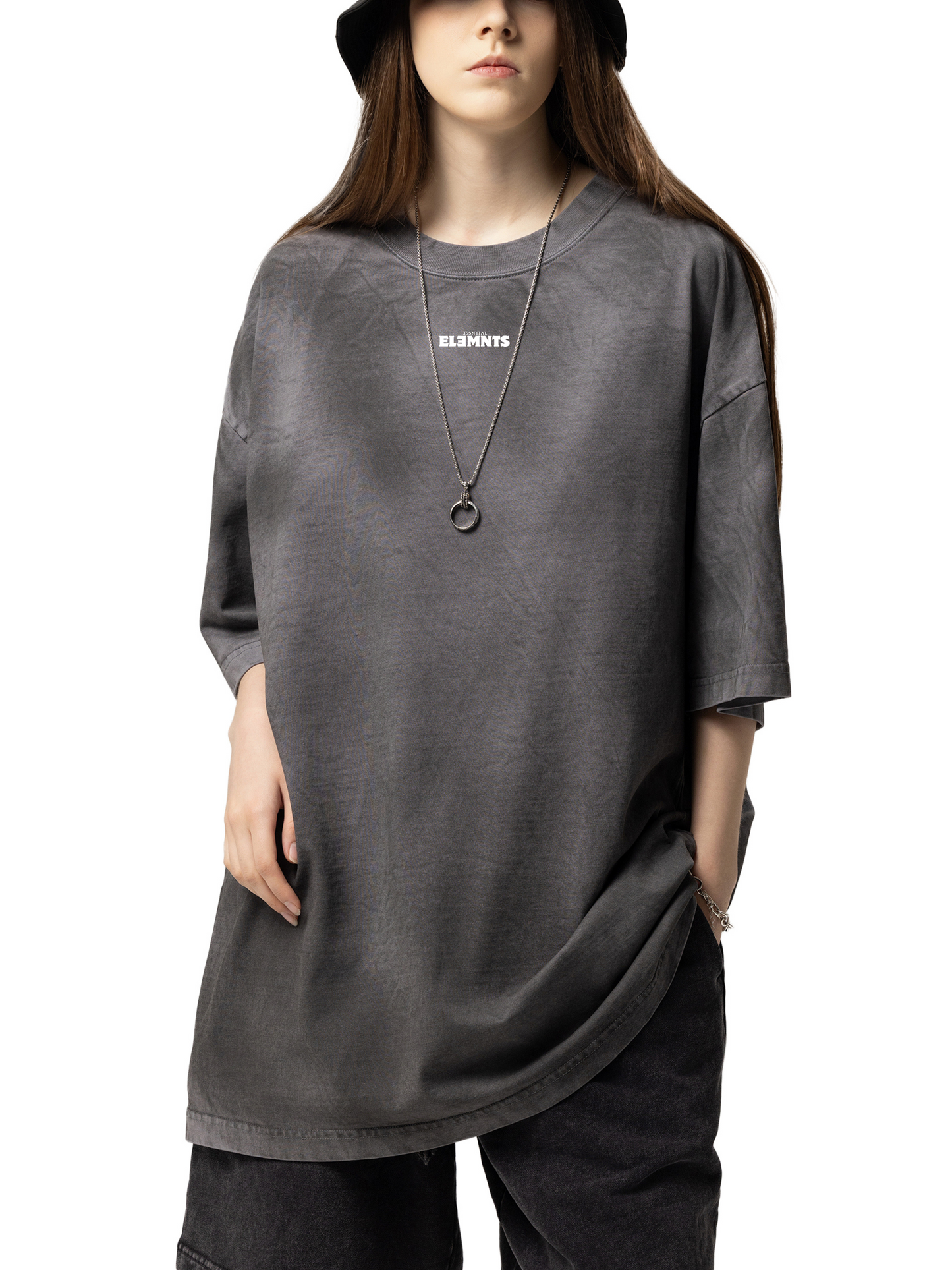 ESSNTIAL ELEMNTS Unisex 270G Dirty Washed Tee