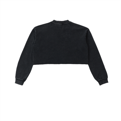 ESSNTIAL ELEMNTS 380G Women's Washed Raw Edge Crop