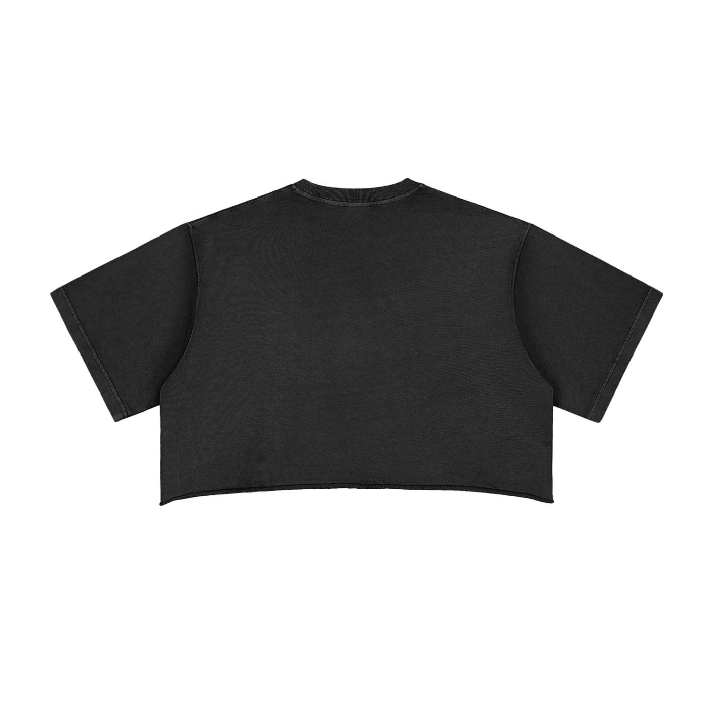 ESSNTIAL ELEMNTS Women's 280G Washed Raw Edge Crop