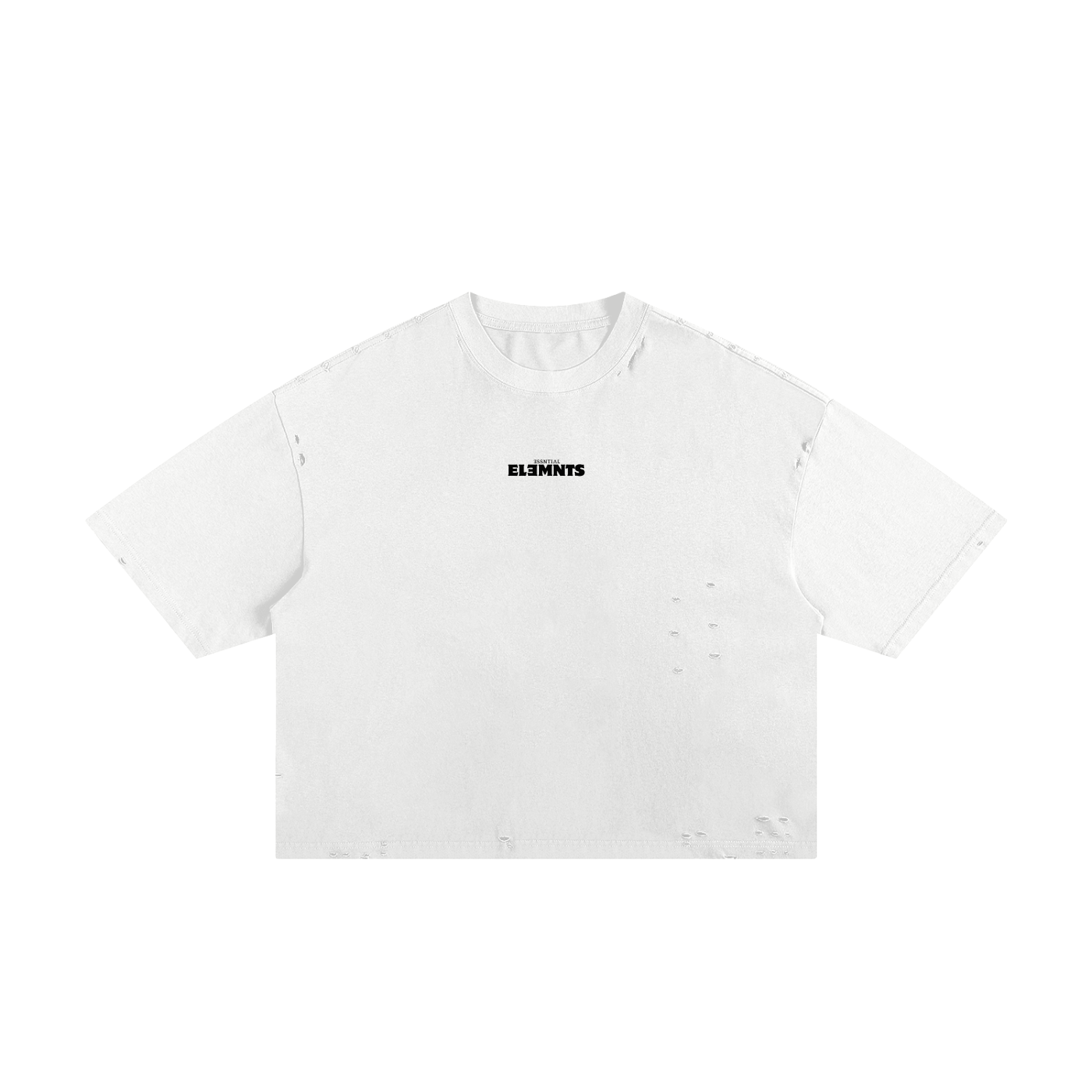 ESSNTIAL ELEMNTS Unisex Oversize DS Frayed Tee