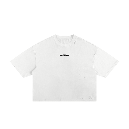 ESSNTIAL ELEMNTS Unisex Oversize DS Frayed Tee
