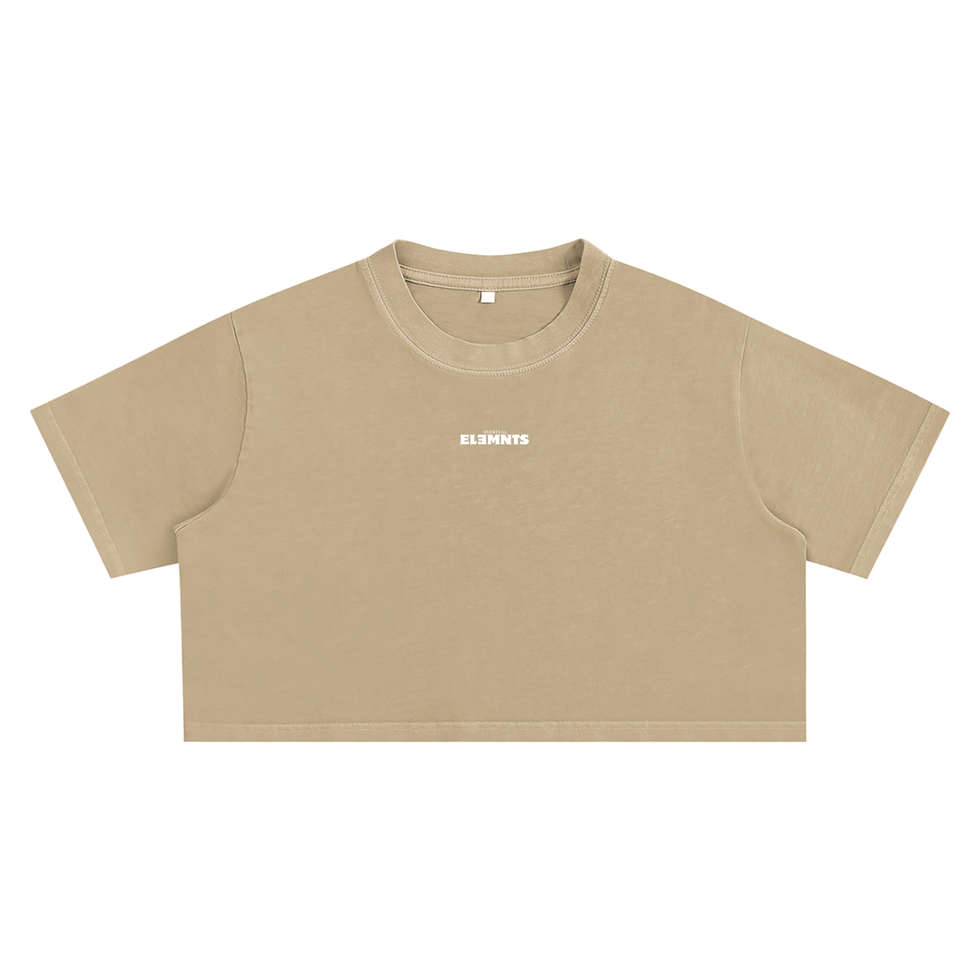 ESSNTIAL ELEMNTS Women's Snow Washed Crop Top Tee
