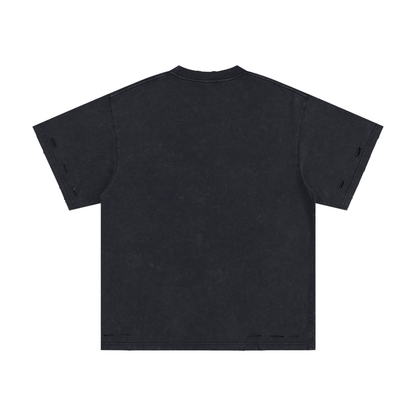 ESSNTIAL ELEMNTS Unisex 300G HW Washed Handfrayed Tee