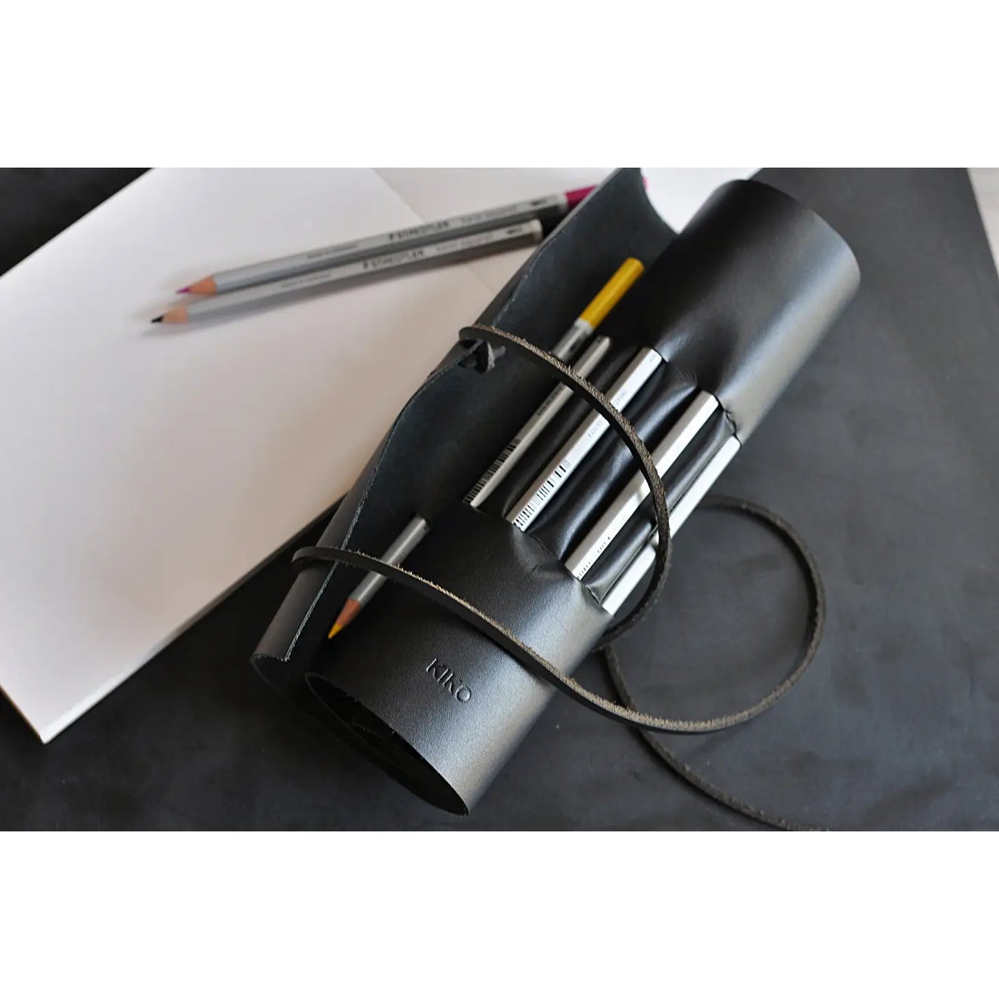 Kiko Leather Black Pencil Wrap #211