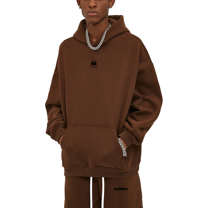 ESSNTIAL ELEMNTS Unisex 350G OS Solid Color Fleeced Hoodie