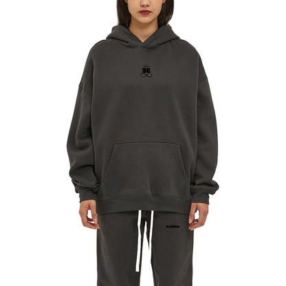 ESSNTIAL ELEMNTS Unisex 350G OS Solid Color Fleeced Hoodie