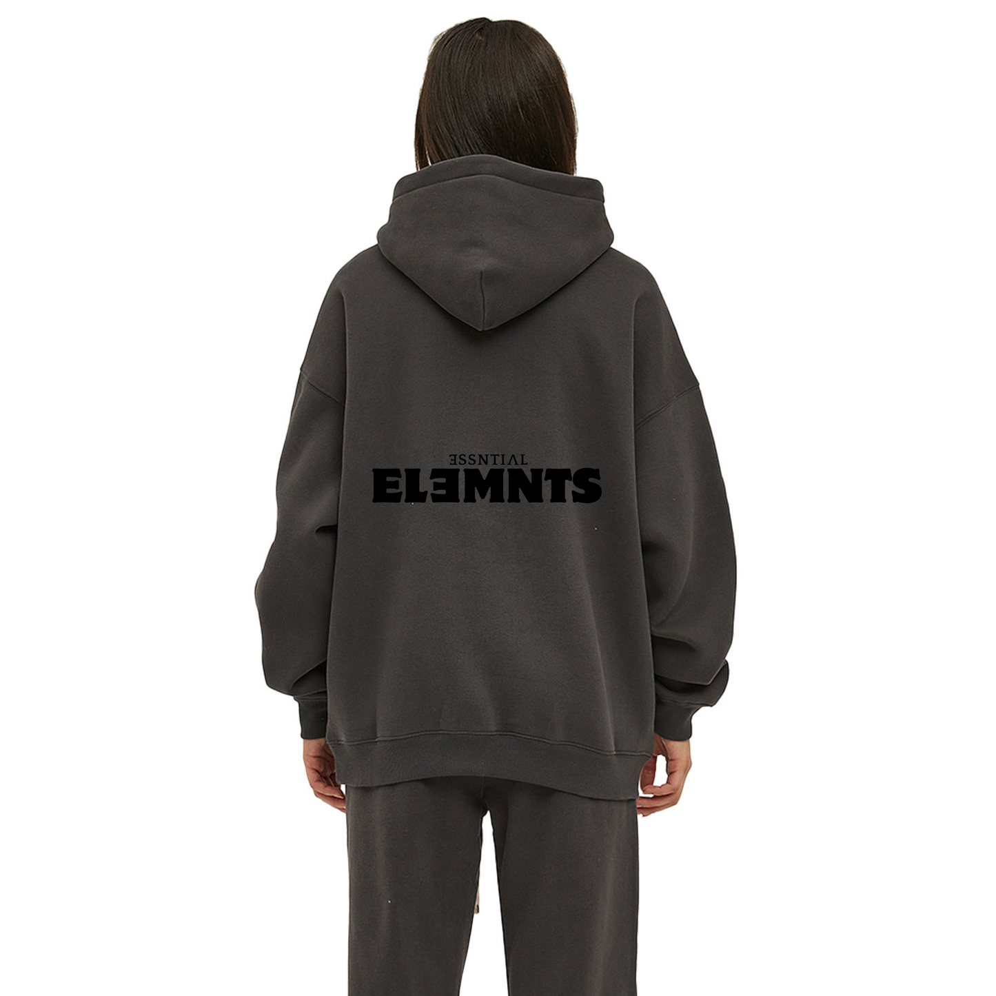 ESSNTIAL ELEMNTS Unisex 350G OS Solid Color Fleeced Hoodie