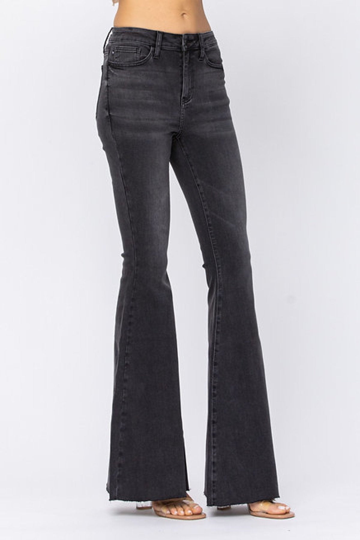Judy Blue Black Wash High Rise Super Flare Jeans