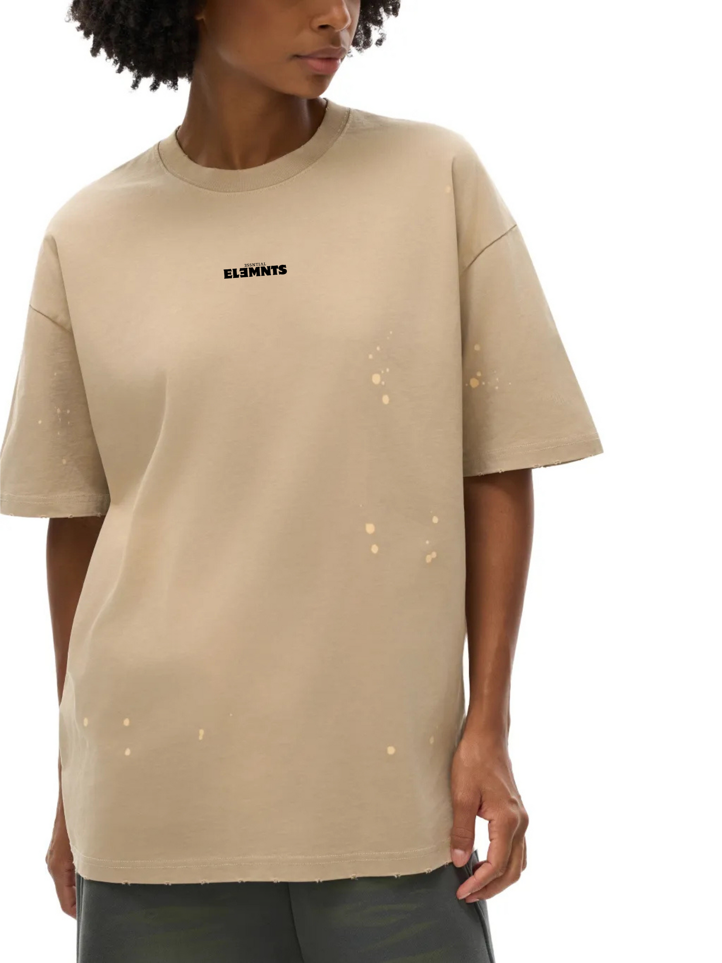 ESSNTIAL ELEMNTS Unisex 250G Paint Splatter Faded Tee