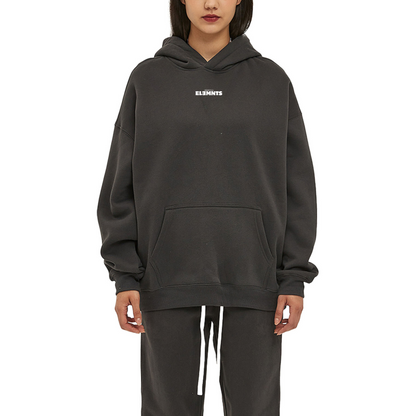 ESSNTIAL ELEMNTS Unisex 350G OS Solid Color Fleeced Hoodie