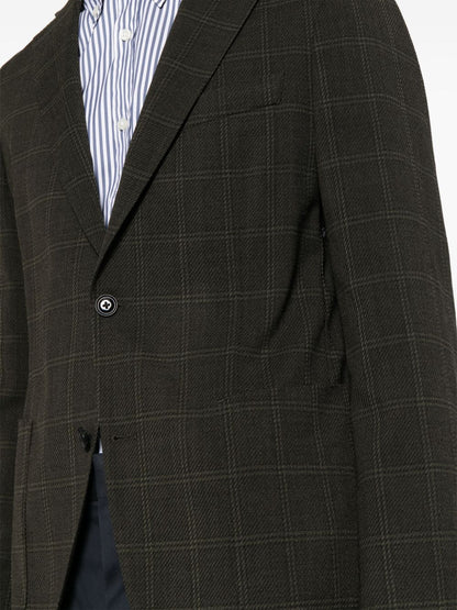 Boss SLIM-FIT JACKET IN CHECKED STRETCH Blazer