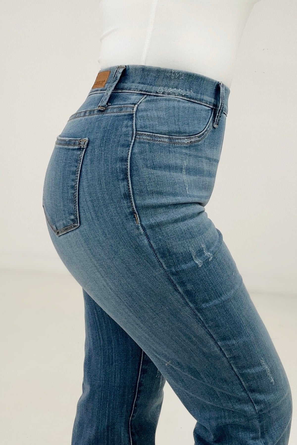 Judy Blue High Waist Elastic Waistband Pull on Slim Boot Jeans