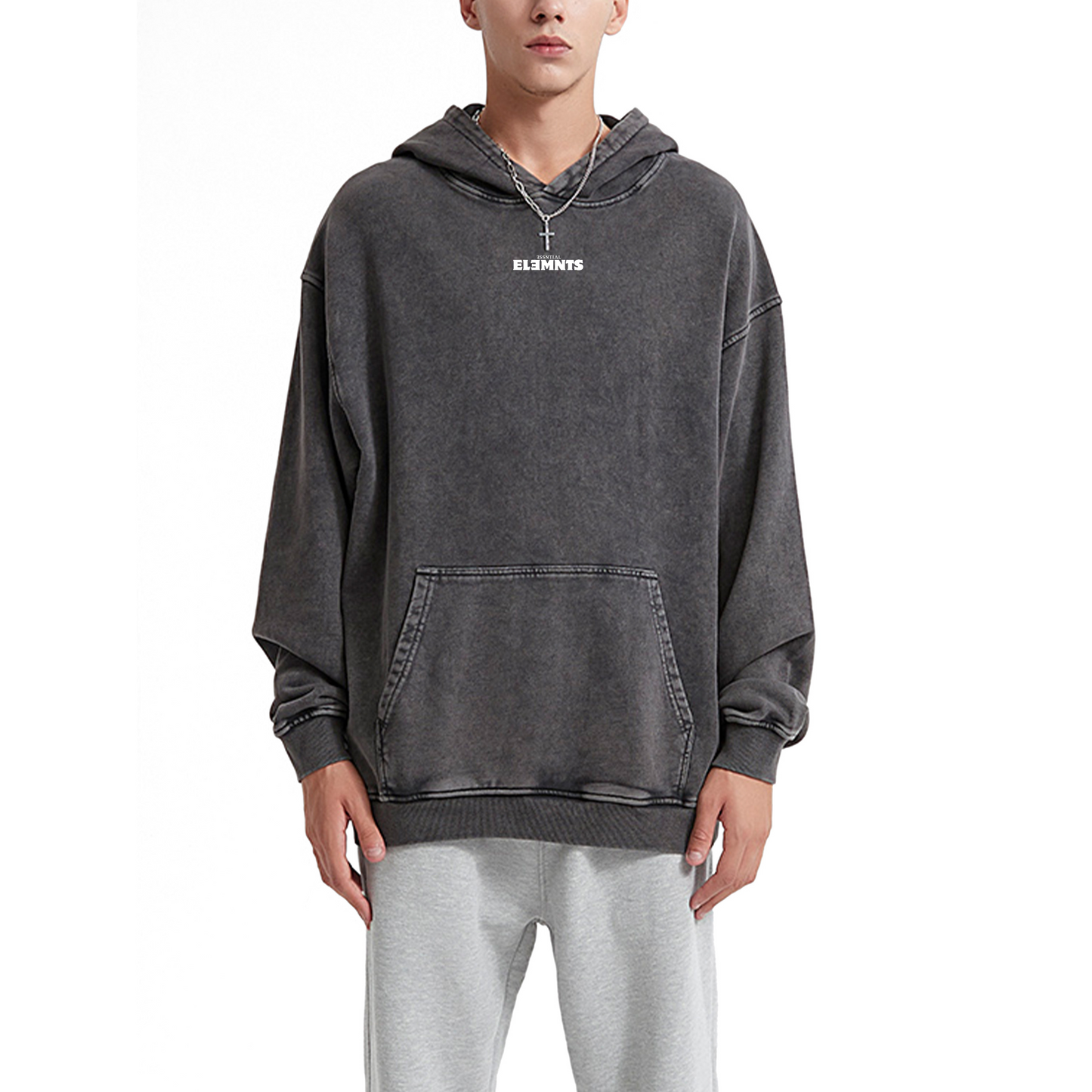 ESSNTIAL ELEMNTS Unisex 420G OS Acid Wash Hoodie