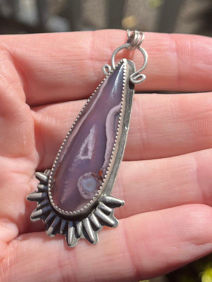 Purple Passion Sun Teardrop Necklace