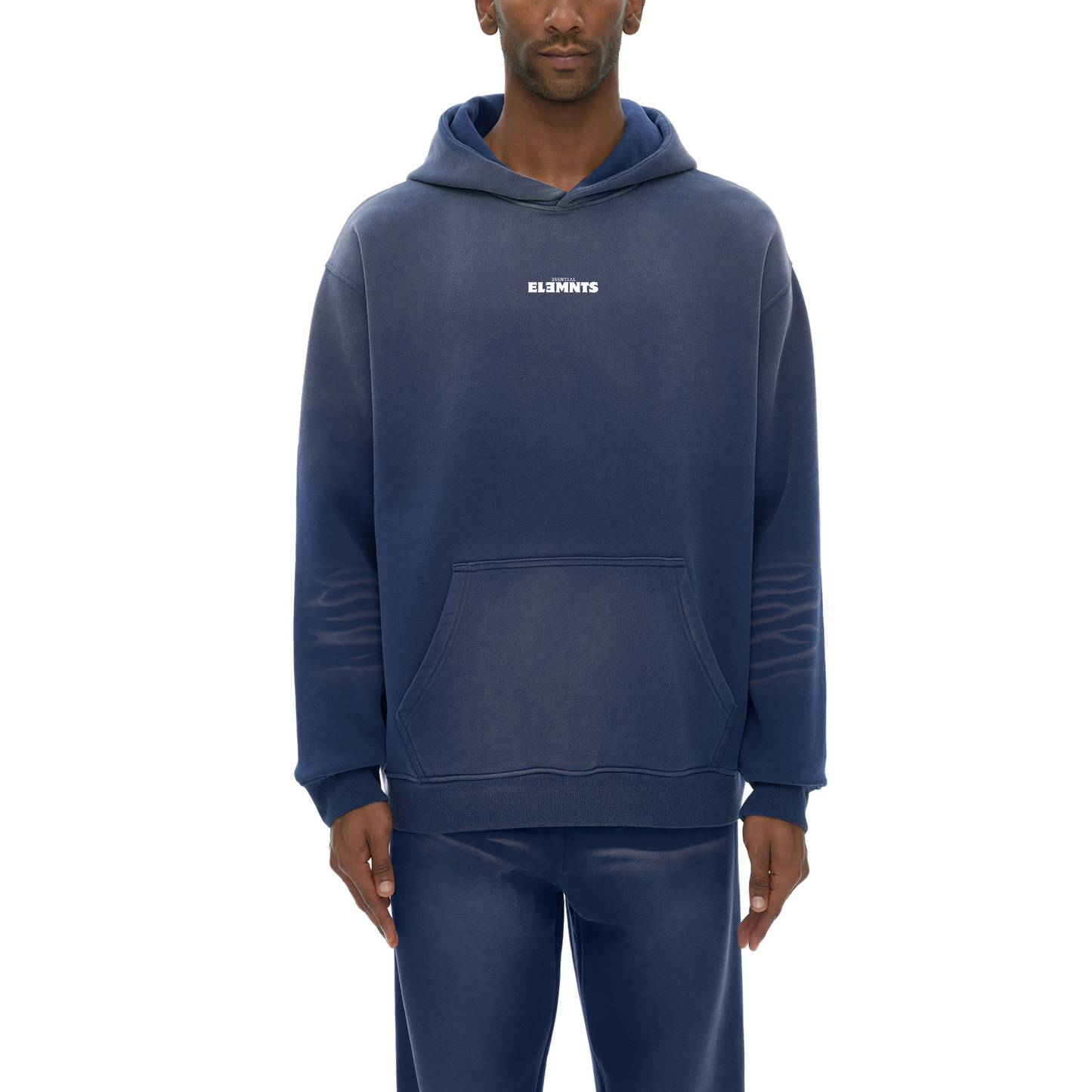 ESSNTIAL ELEMNTS Unisex 375G Faded Wash Fleece Hoodie