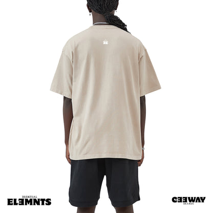 ESSNTIAL ELEMNTS Acid Wash Unisex Oversize Tee