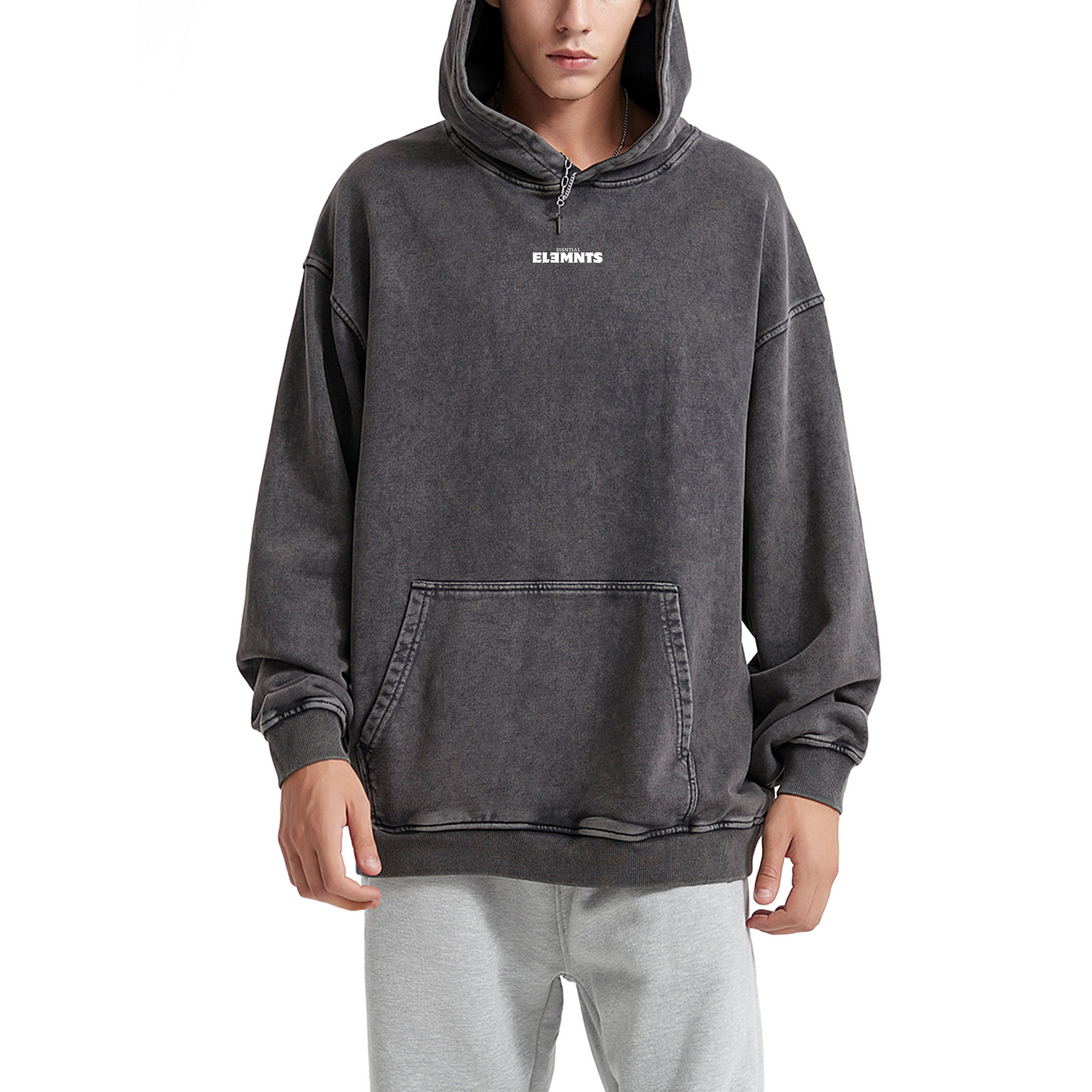 ESSNTIAL ELEMNTS Unisex 420G OS Acid Wash Hoodie