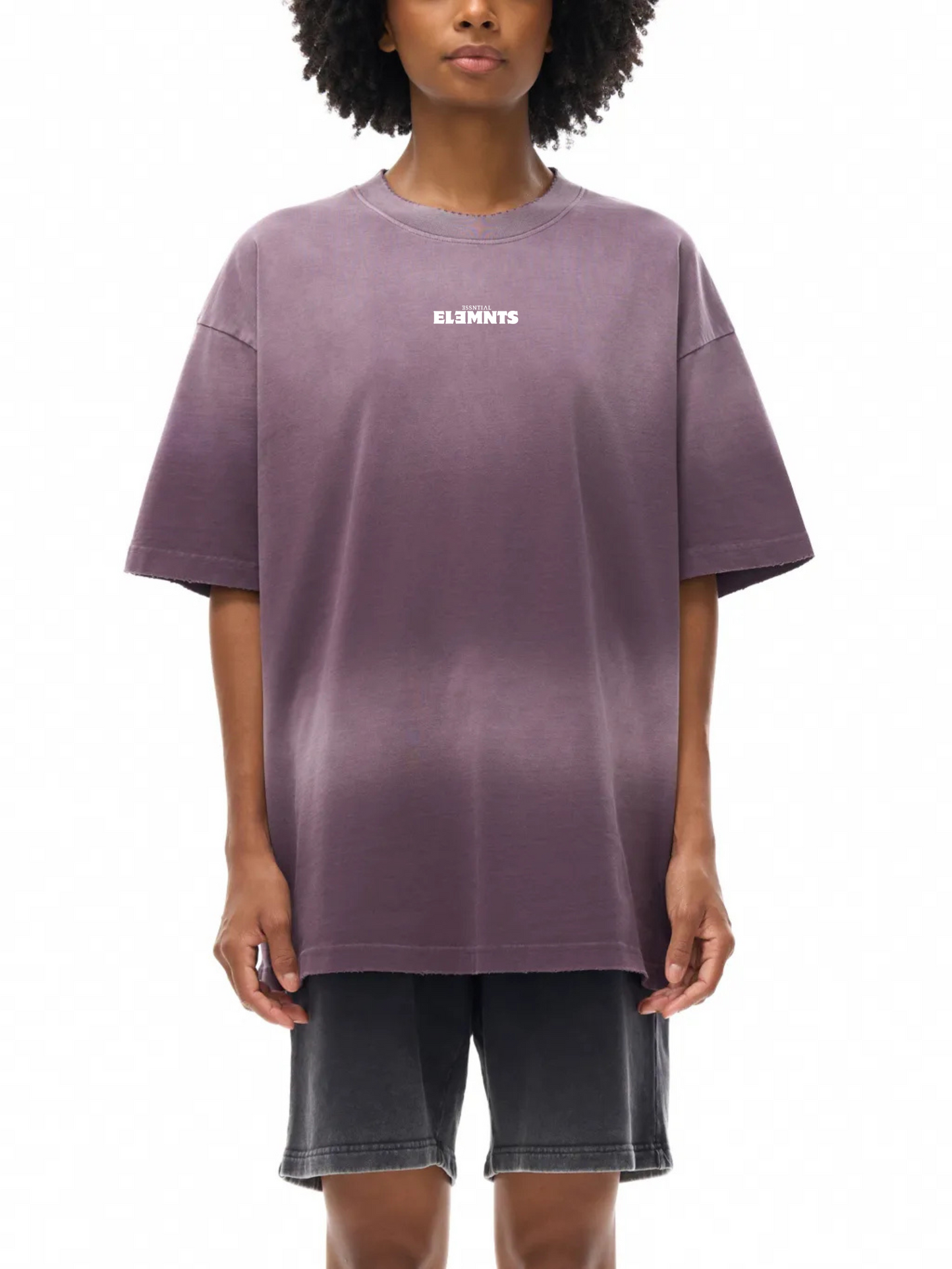 ESSNTIAL ELEMNTS Unisex 260G Sun Fade Hand-Frayed Tee