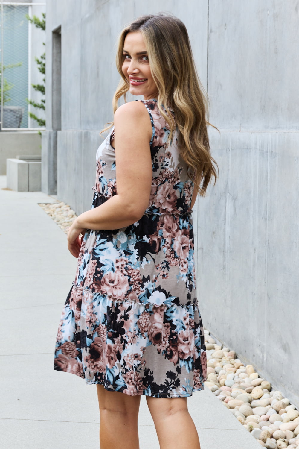 Heimish Fell in Love Full Size Floral Sleeveless Dress