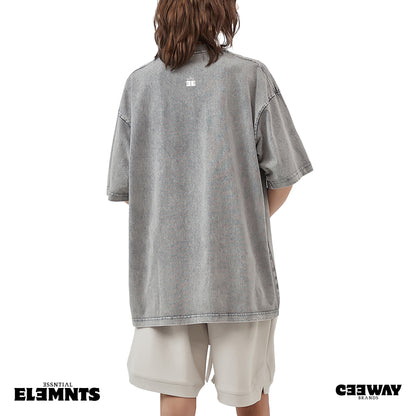 ESSNTIAL ELEMNTS Acid Wash Unisex Oversize Tee