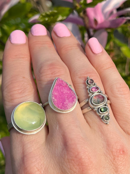 Pink Cobalto Calcite Orbit Ring