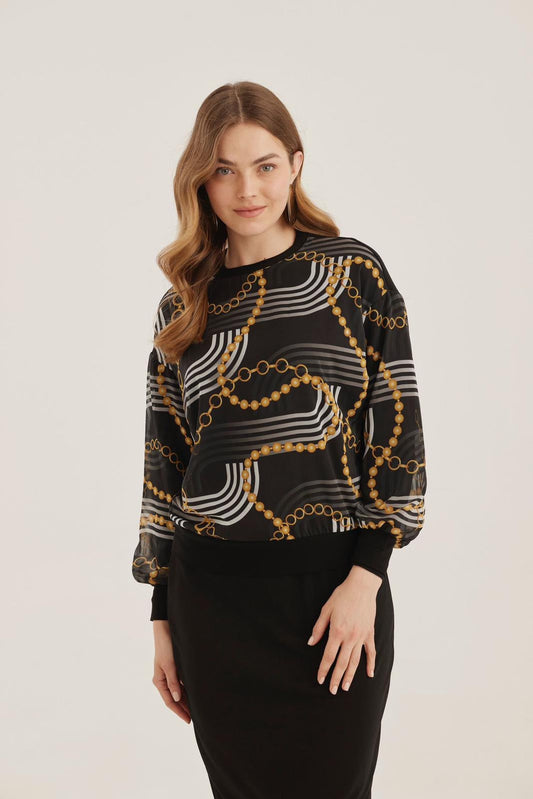 Chain Print Top
