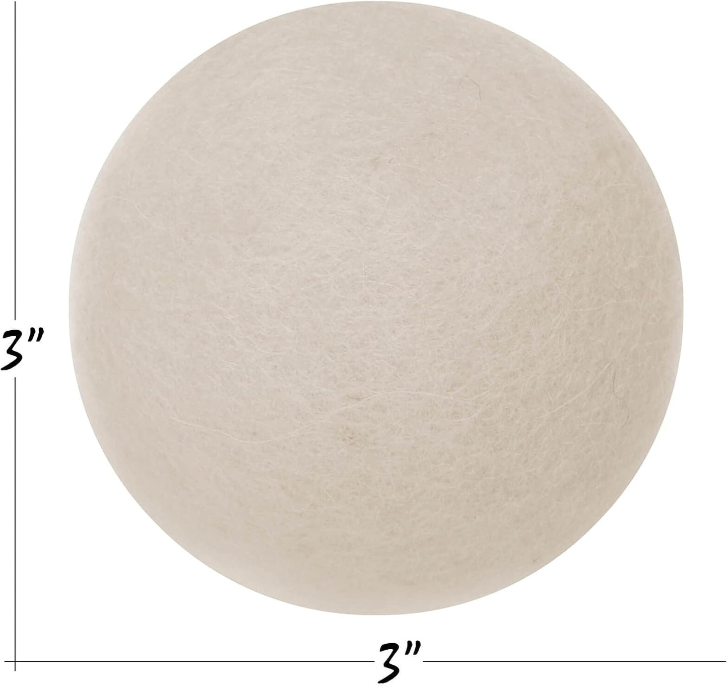 Natural Fabric Softener Wool Dryer Balls – Pack of 6