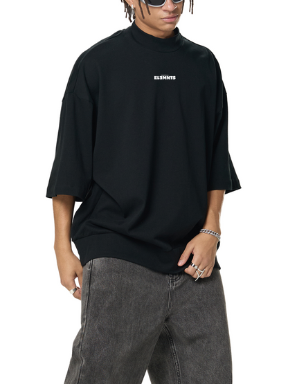 ESSNTIAL ELEMNTS Unisex 305G HW OS Mock Neck Tee