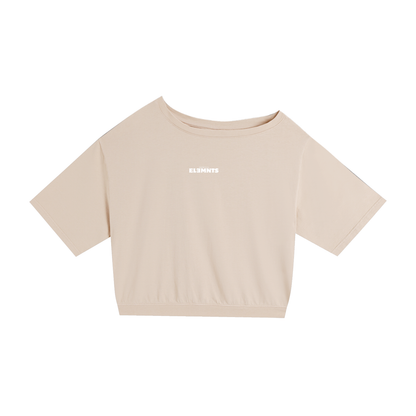 ESSNTIAL ELEMNTS Women's Asymmetric Shoulder OS Tee