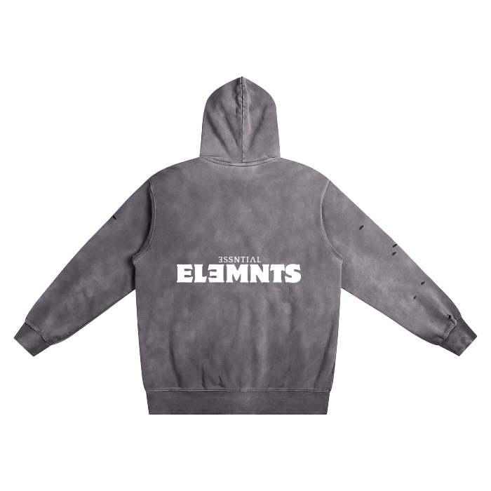 ESSNTIAL ELEMNTS Unisex 400G Faded Wash Hoodie