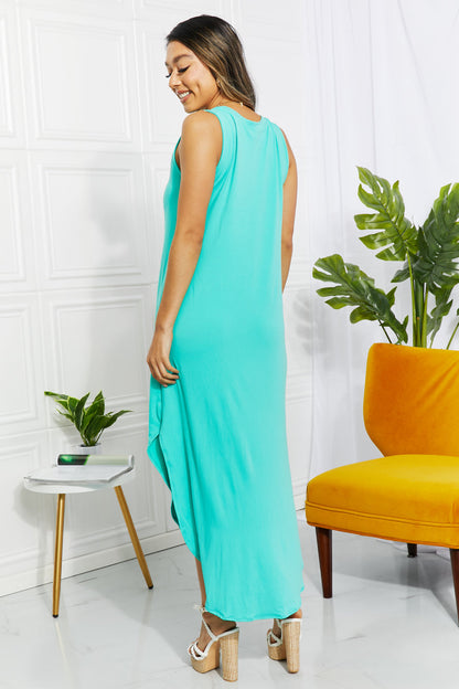 Zenana Full Size Making Music Brushed Sleeveless Dress in Mint