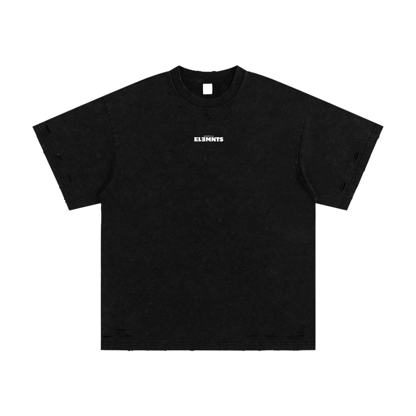ESSNTIAL ELEMNTS Unisex 300G HW Washed Handfrayed Tee