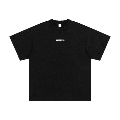 ESSNTIAL ELEMNTS Unisex 300G HW Washed Handfrayed Tee