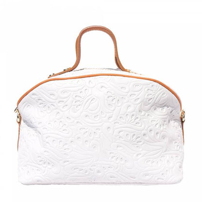 Tutti Designer Leather Makeup Bag ~ White
