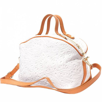 Tutti Designer Leather Makeup Bag ~ White