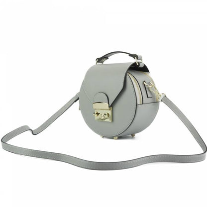 LAYLA Leather Handbag Grey
