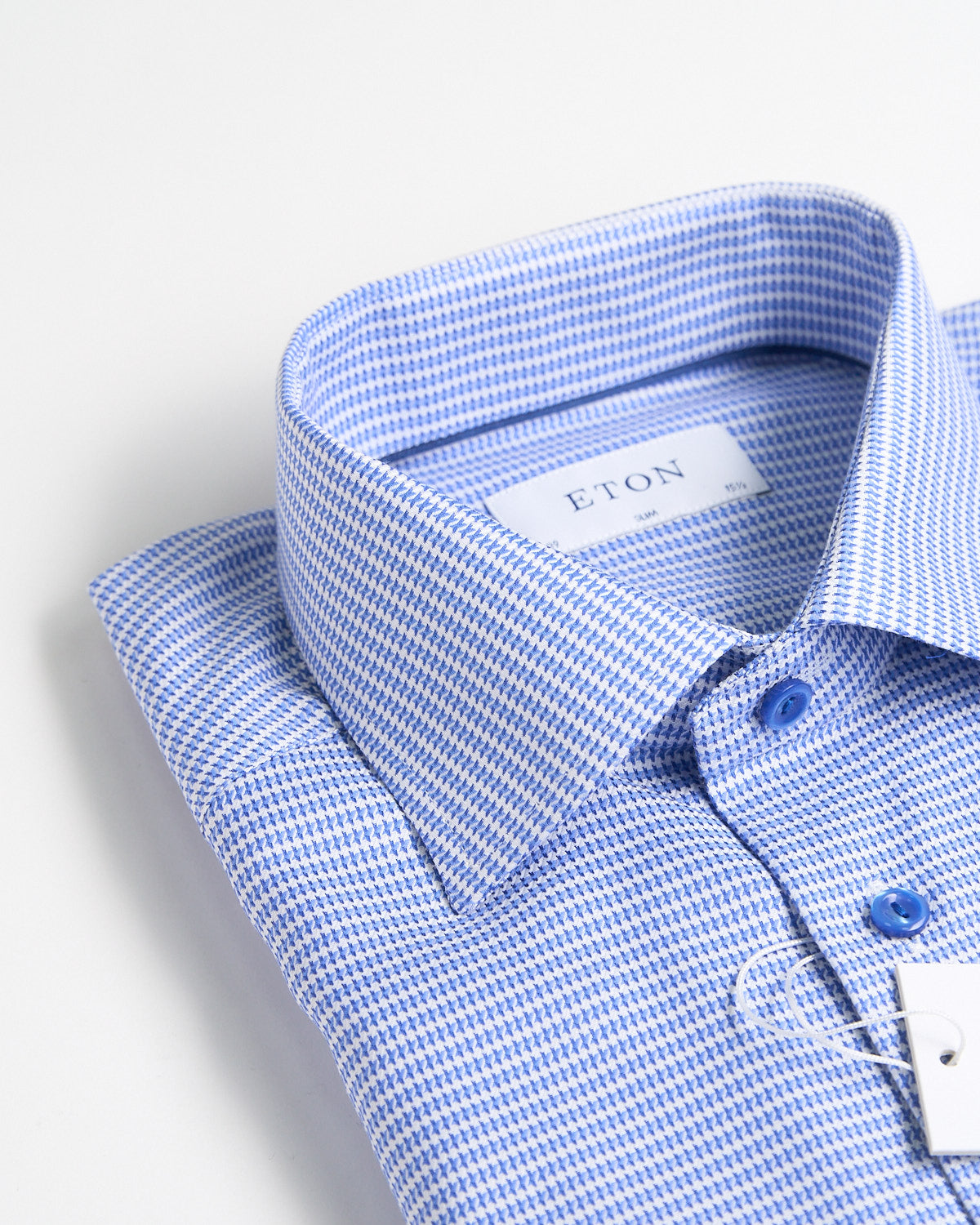 Eton Houndstooth Signature Slim-Fit Twill Shirt