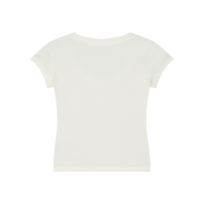 ESSNTIAL ELEMNTS Women’s 215G V‑Neck Thin Bodycon Tee