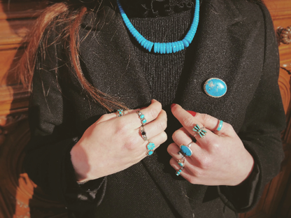 Vintage American Turquoise Brooch