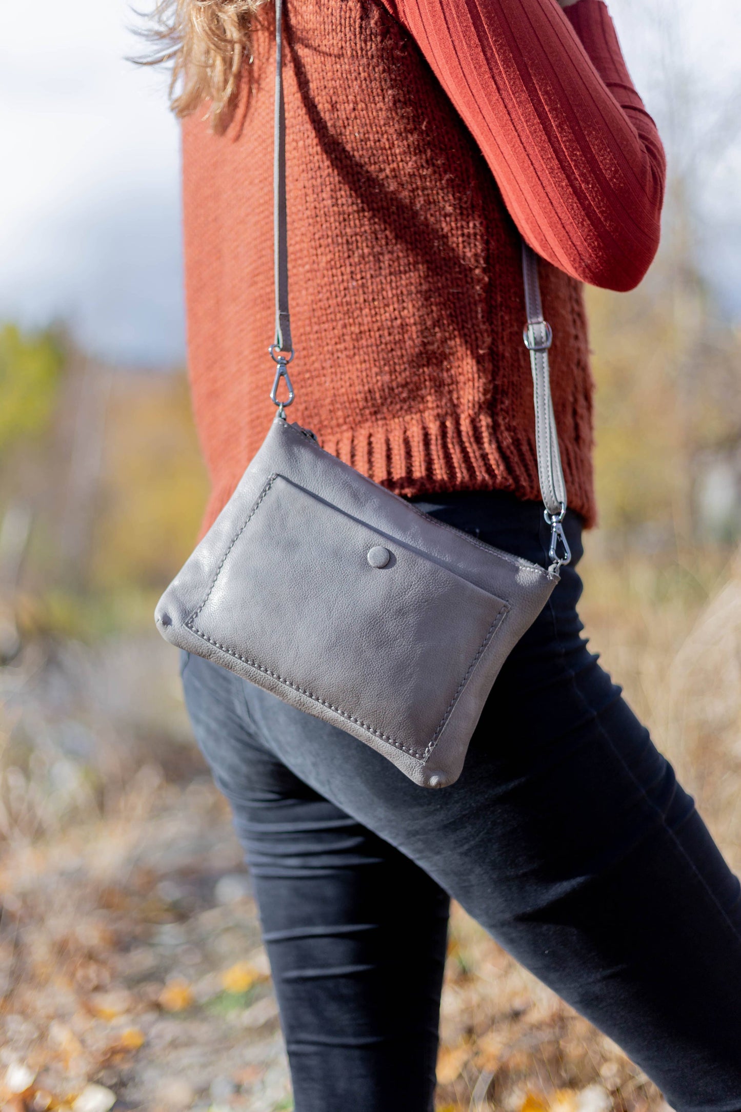 [MIA] SMALL CROSSBODY & CLUTCH | SUPER SOFT NAPPA LEATHER: TAN