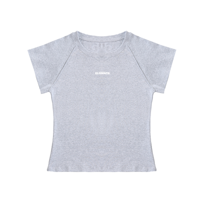 ESSNTIAL ELEMNTS Women's 210G Solid Color Raglan Sleeve Crop Top