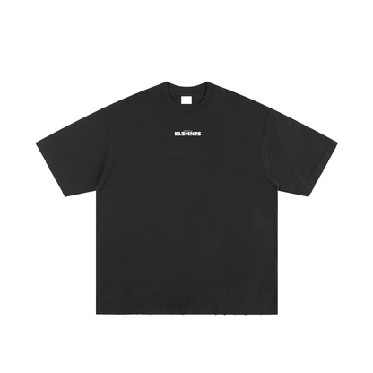 ESSNTIAL ELEMNTS Unisex 400G HW Hand-frayed Tee