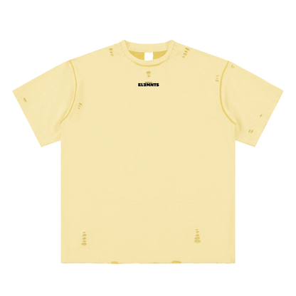 ESSNTIAL ELEMNTS Unisex Hand-frayed Reversible Tee