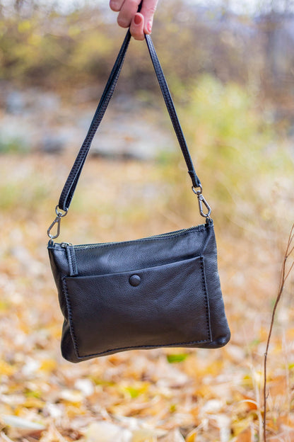 [MIA] SMALL CROSSBODY & CLUTCH | SUPER SOFT NAPPA LEATHER: TAN
