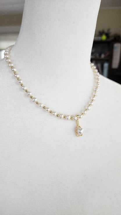Pickleball Paddle Pearly Necklace