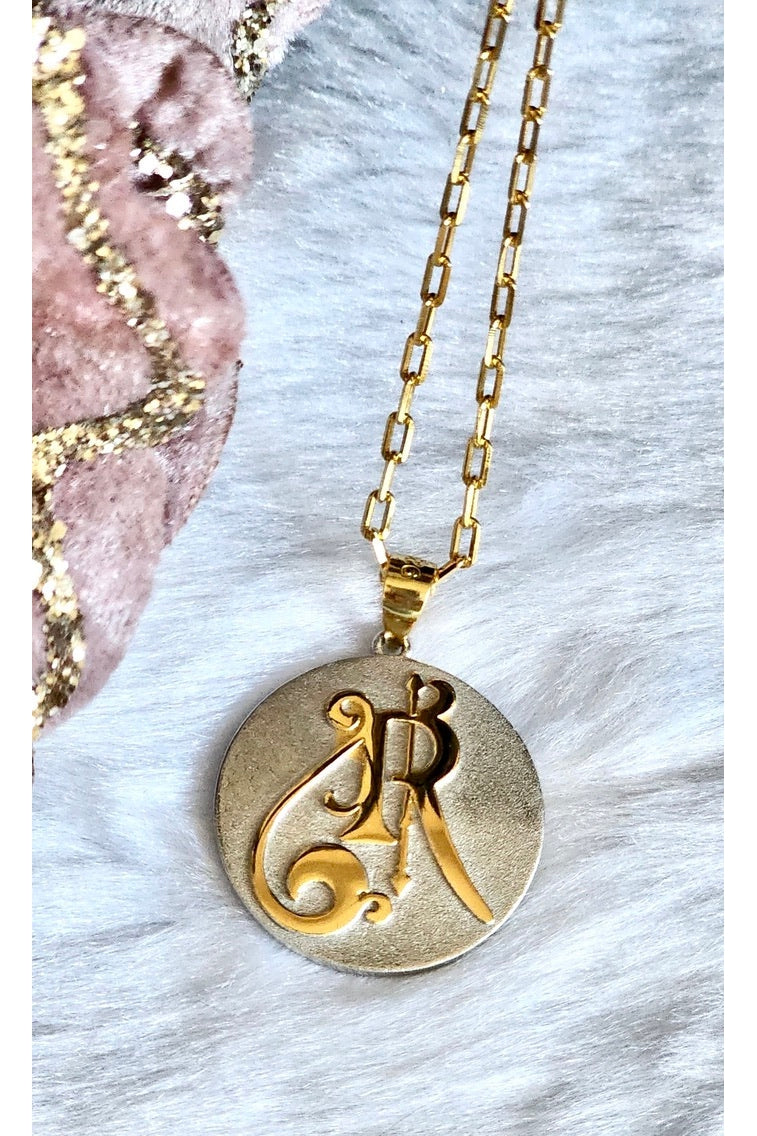 Fancy Initial Pendant Necklace by Saints & Saviors